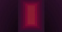 Image: A heavily abstracted painting of a deep-crimson obelisk.