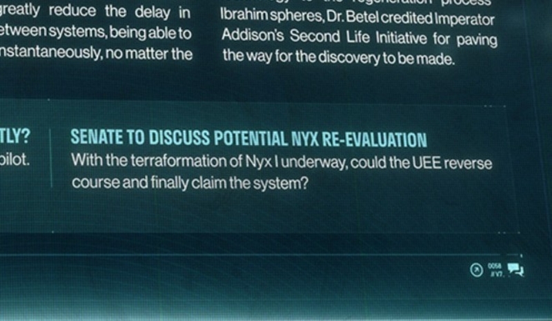 Image: A newspaper headline spells doom for Nyx